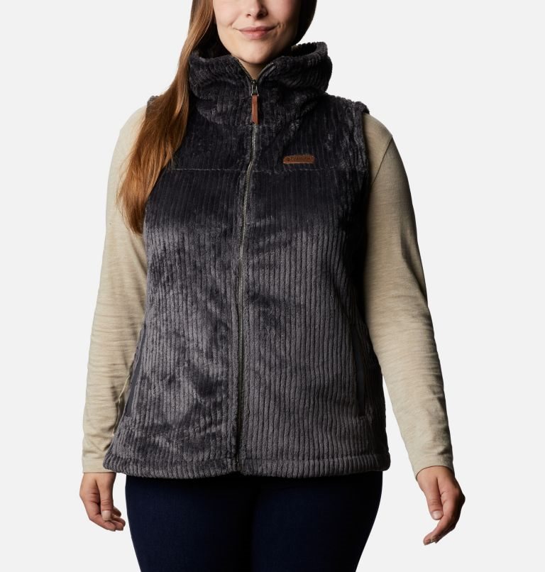 Vesta Columbia Fireside Sherpa Dama Negrii | Plus Size LUM91S78Q